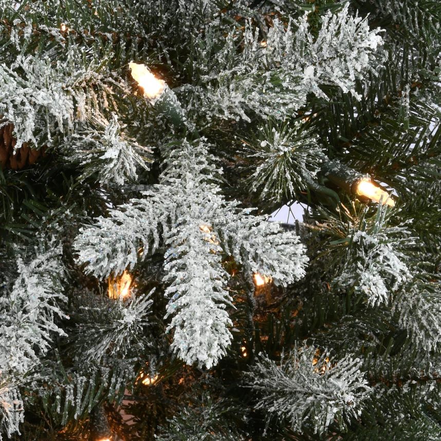 Trees | National Tree Company 4 ft Snowy Morgan Spruce Entrance Tree with Clear Lights F2L4F89